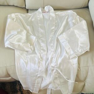 Dream girl silk white robe